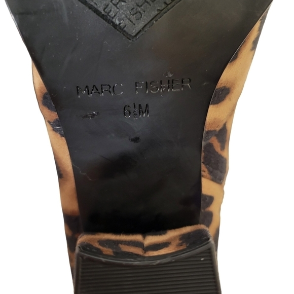 Marc Fisher Leopard Print Leave2 Ankle Boots Like New - Picture 9 of 11